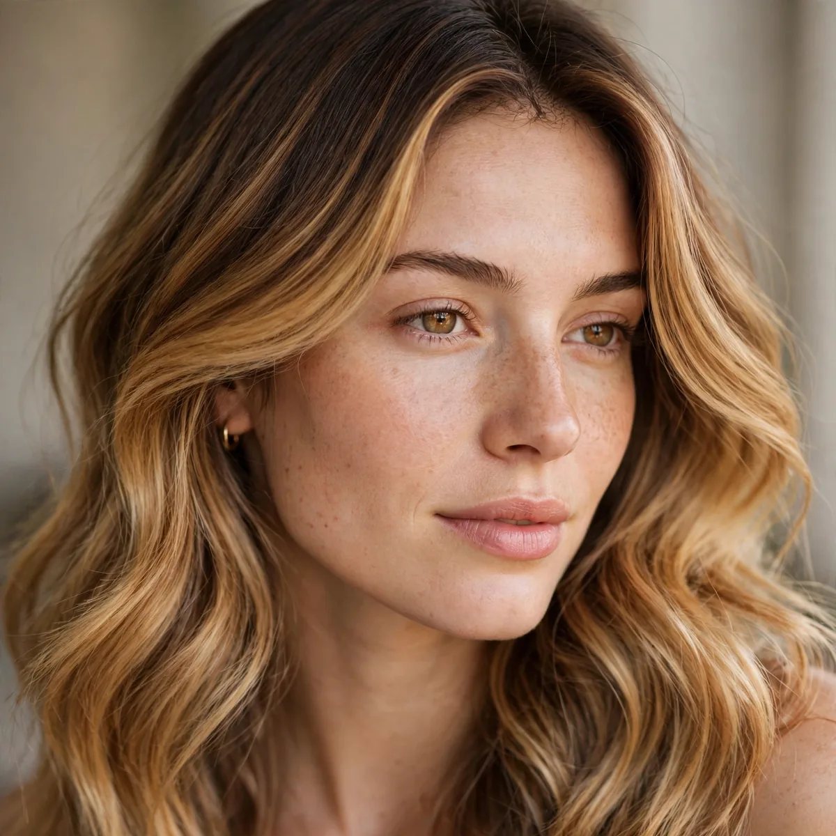 Honey ombre from brown roots