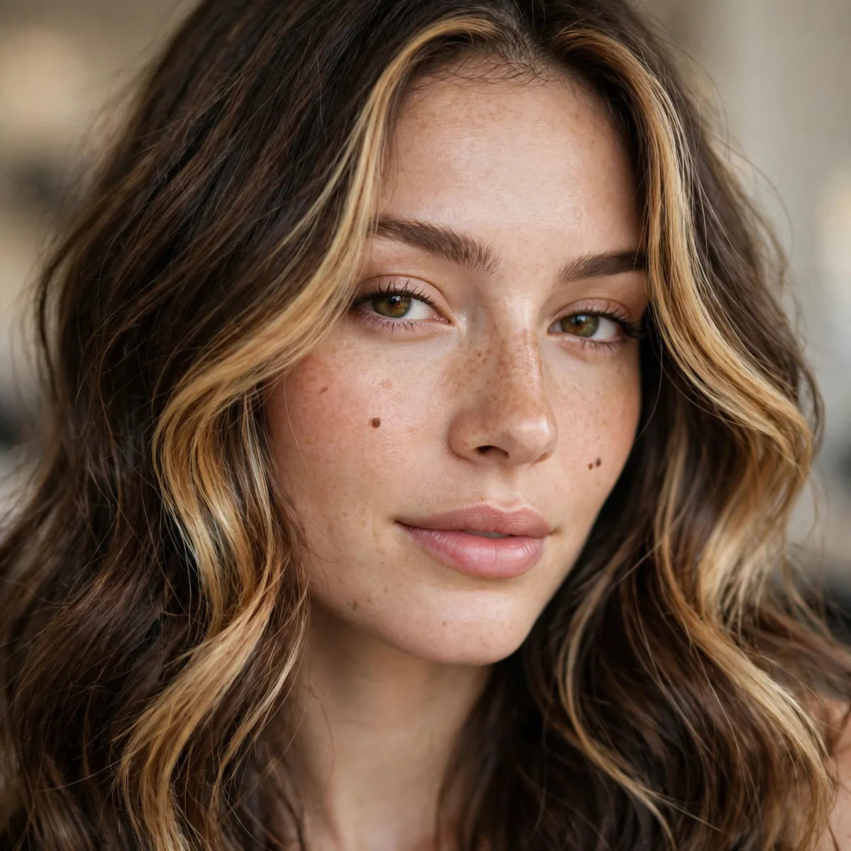 Honey money piece face-framing highlights