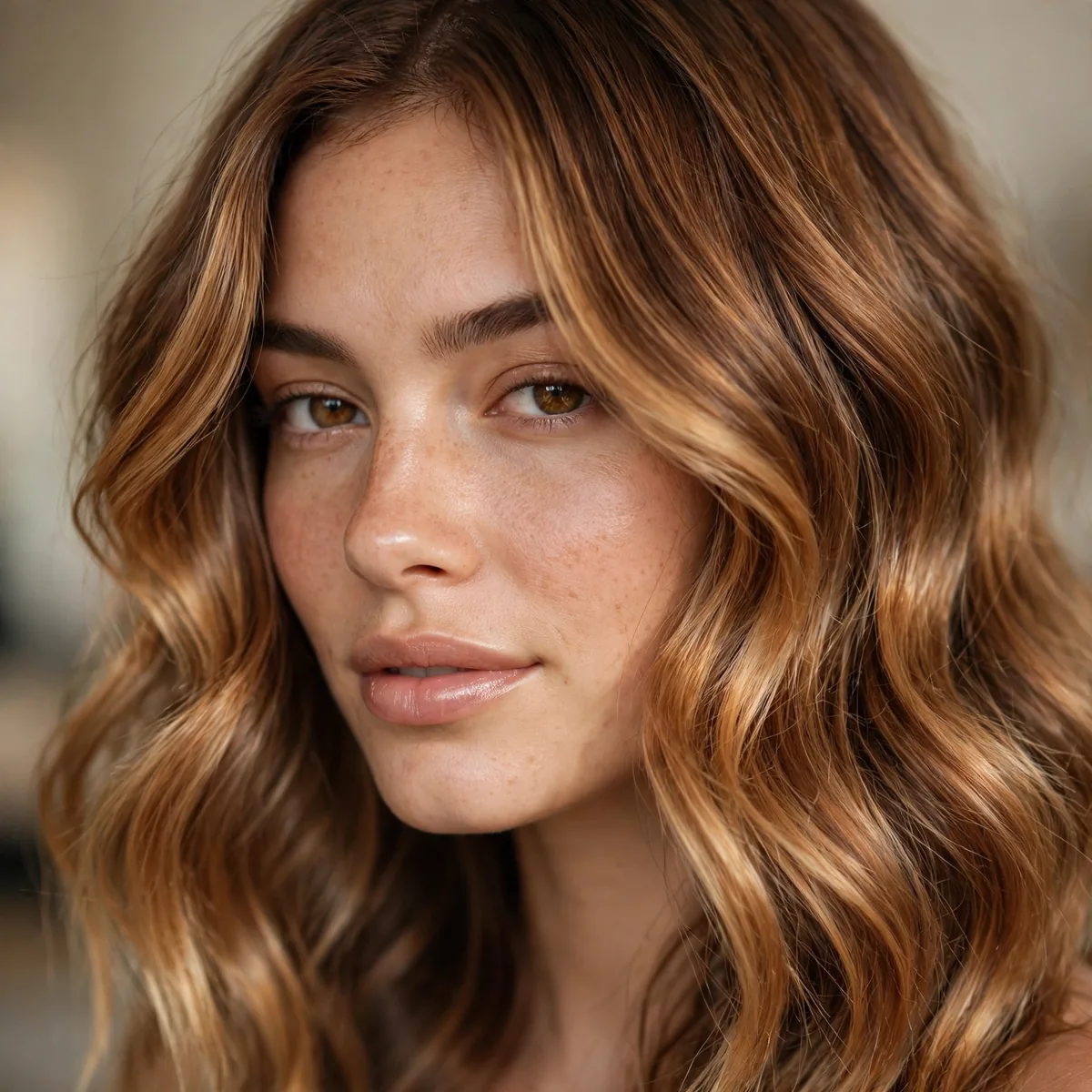 Caramel and honey balayage melted together