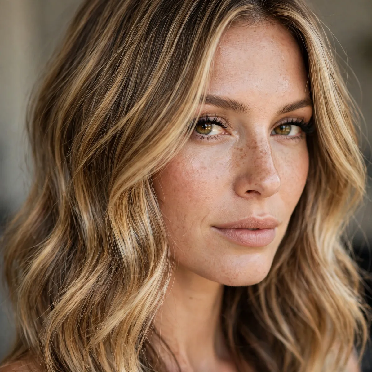Honey balayage with fine babylights