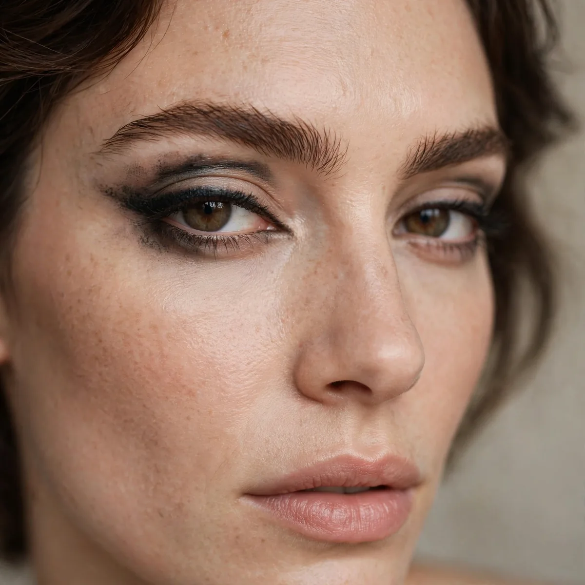 Smudged liner for hooded eyes