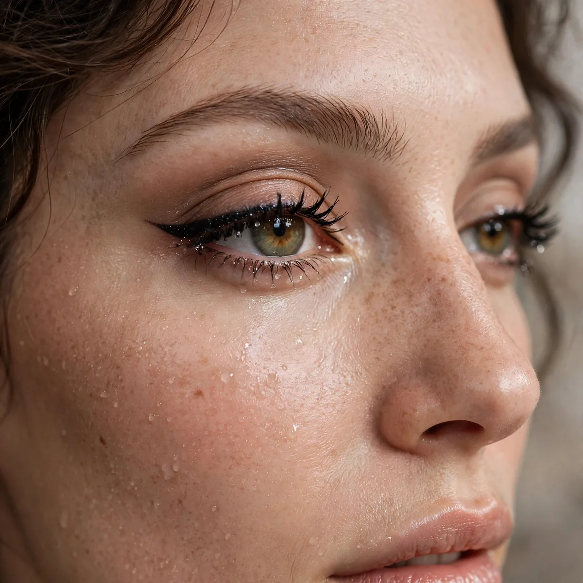 Waterproof eye makeup for hooded eyes