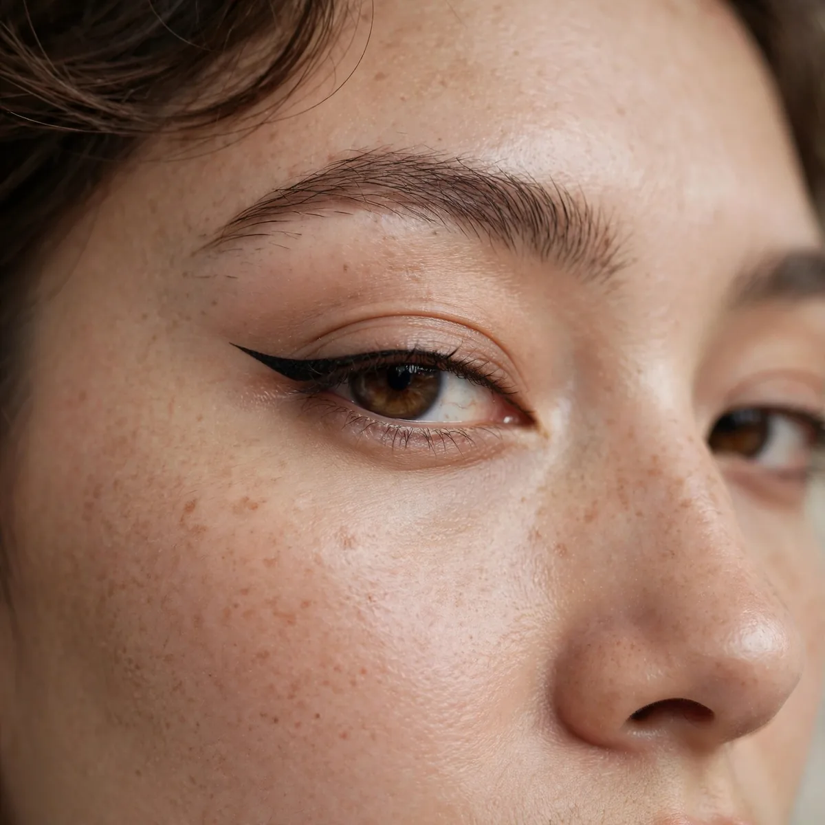Adapted winged liner for hooded eyes