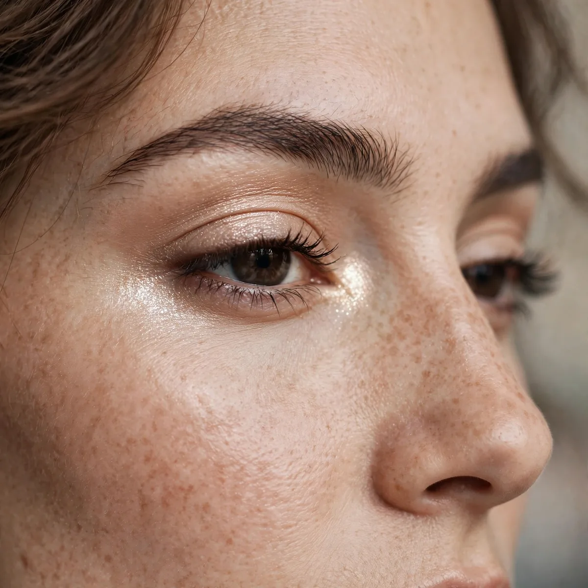 Inner corner brightening hooded eyes