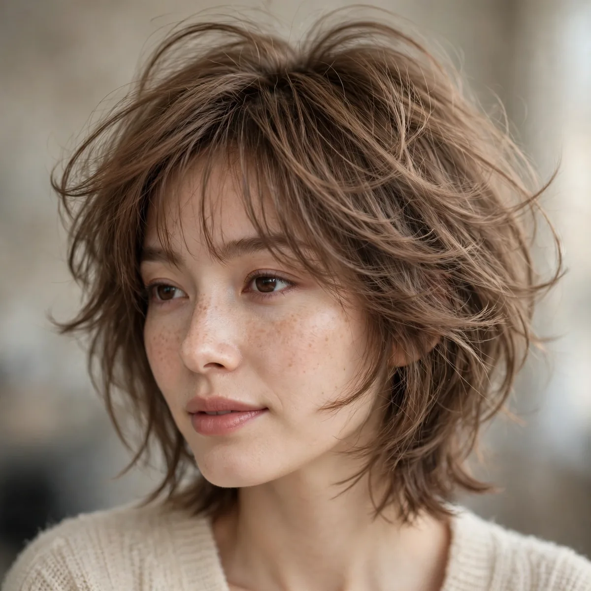 Hush haircut adding airy volume to thin hair