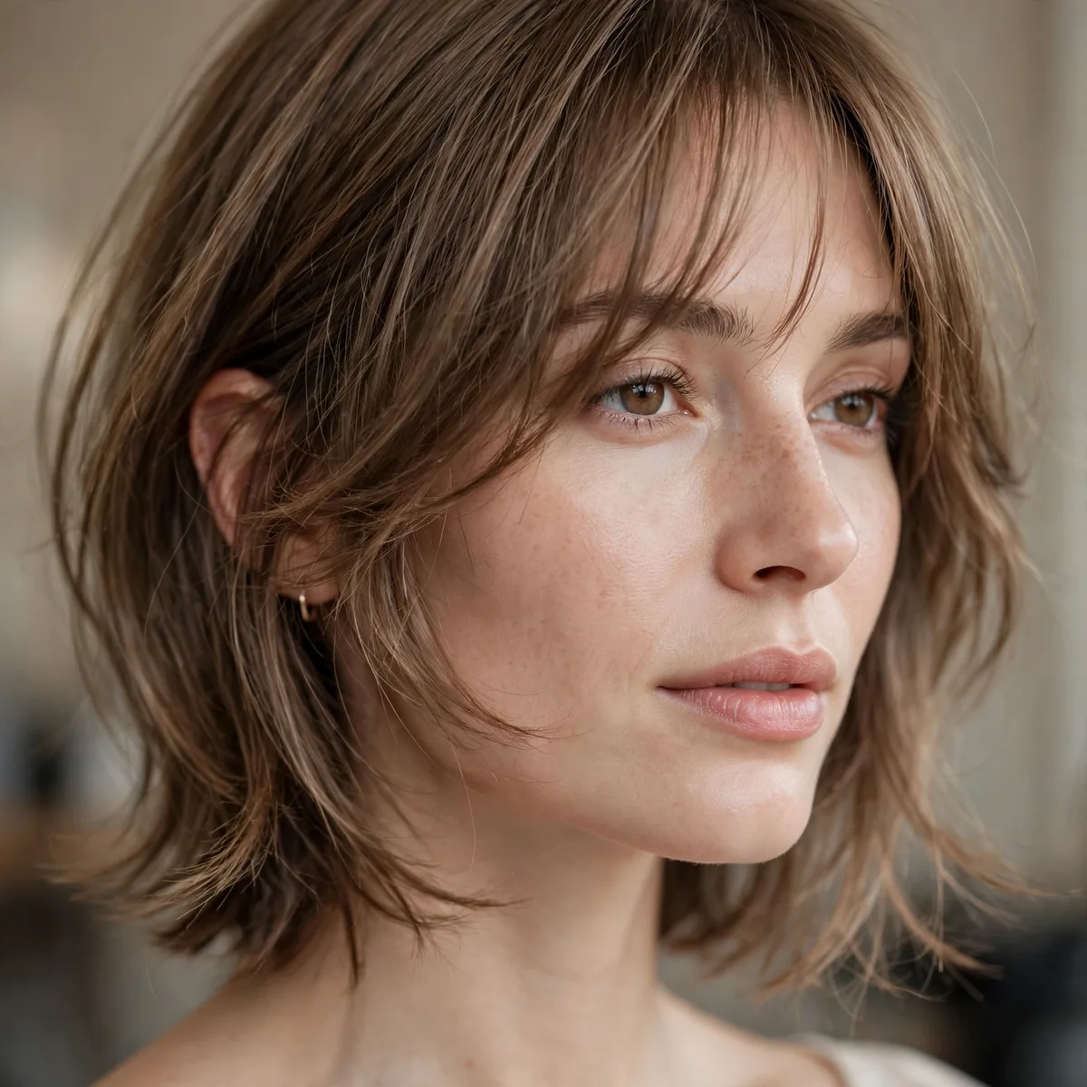 Hush haircut with delicate layers on fine hair
