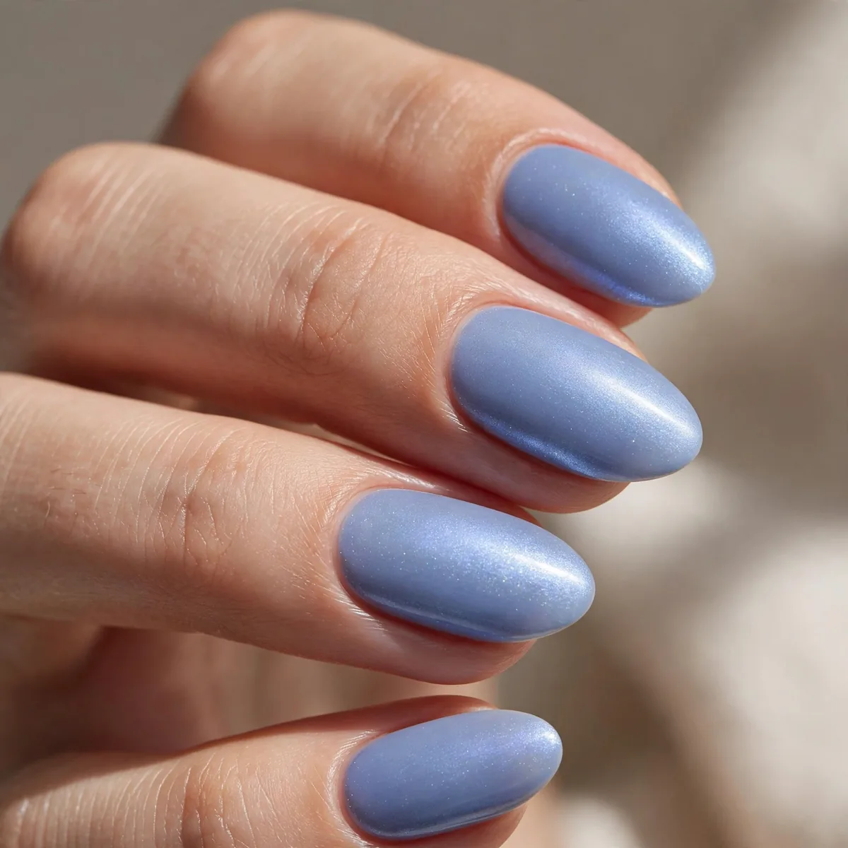 Periwinkle frost blue nail polish