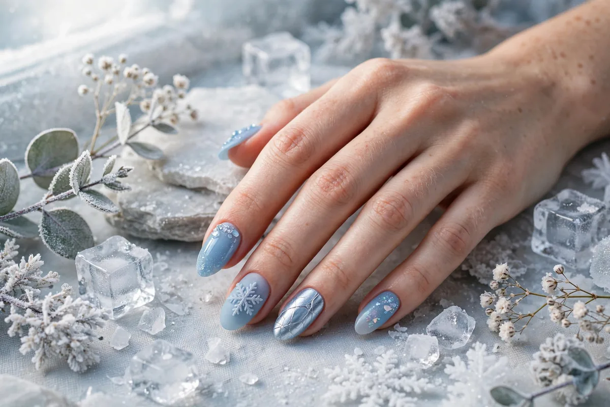 20 Ice Blue Nail Ideas for a Frosty Look