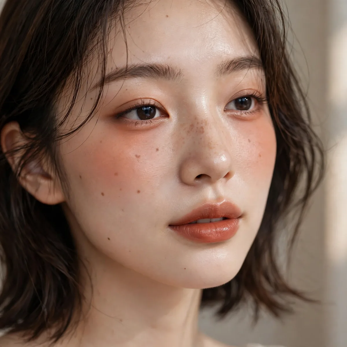Terracotta igari blush look
