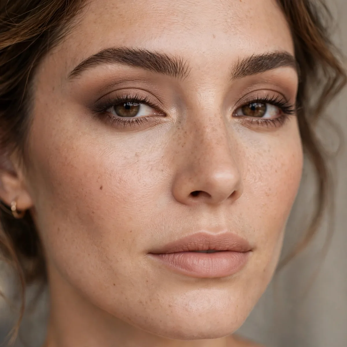 Soft brown eyeshadow definition for interview makeup