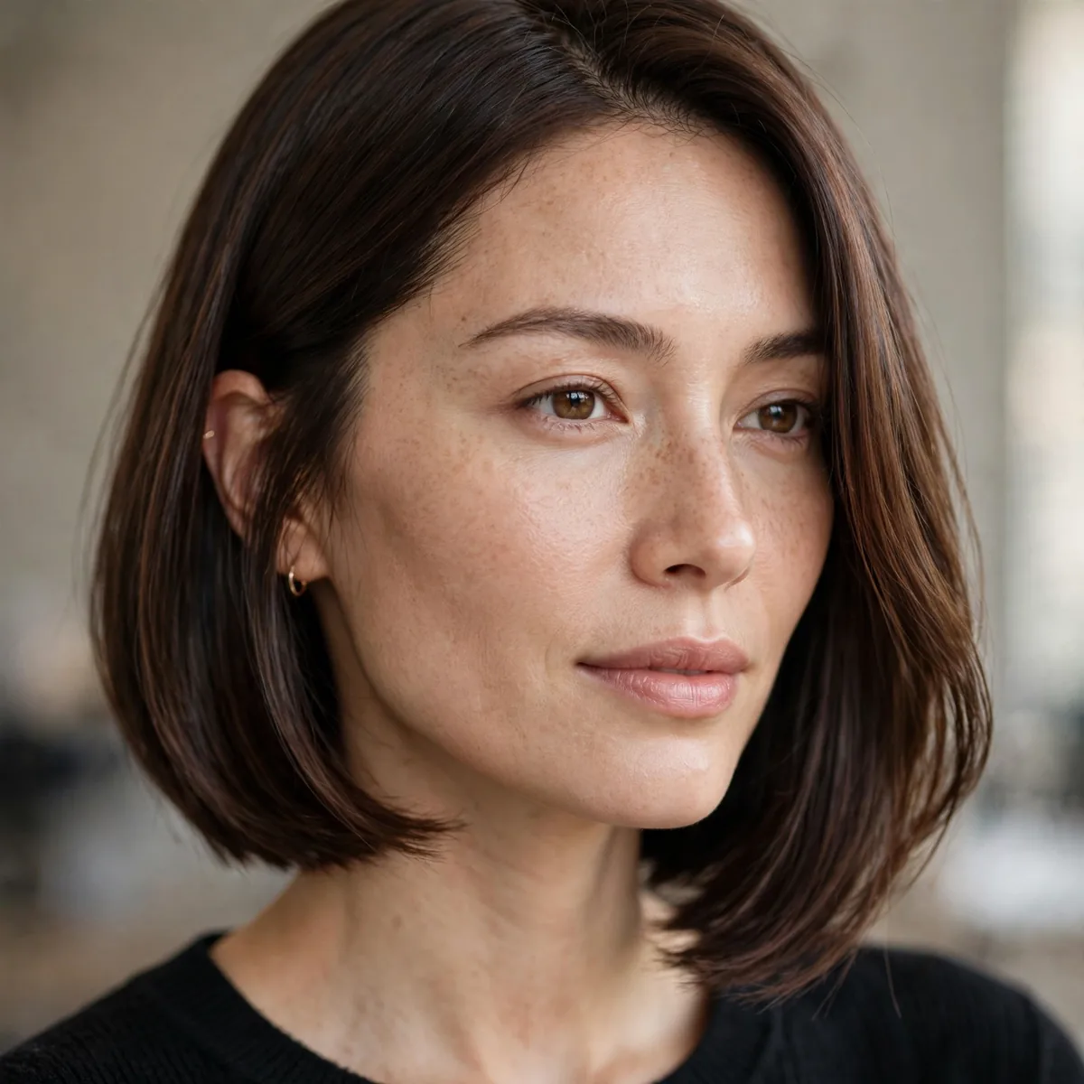 Asymmetric jaw length bob with one side longer