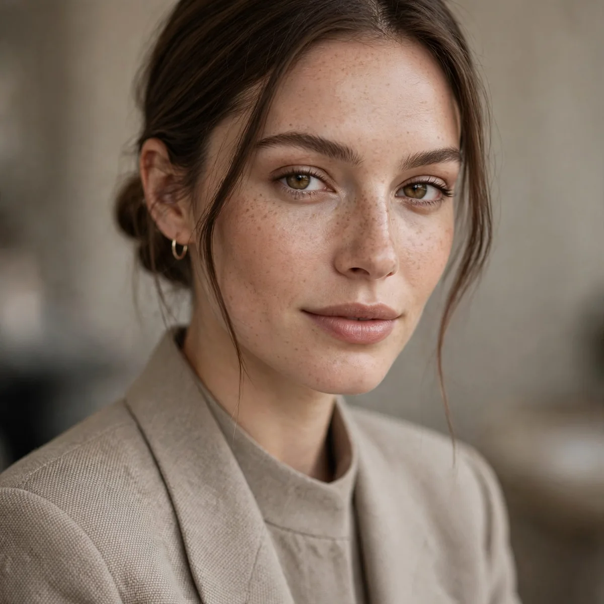 Monochrome neutral interview outfit