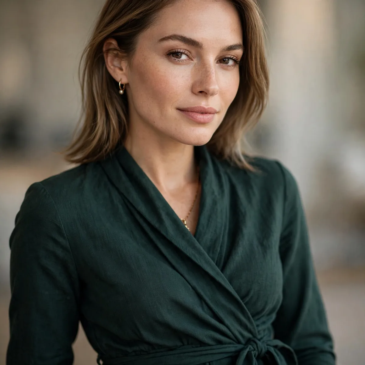 Professional wrap dress for interview