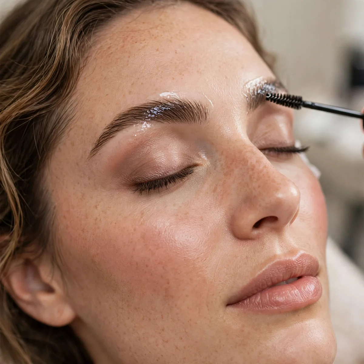 Salon brow lamination treatment