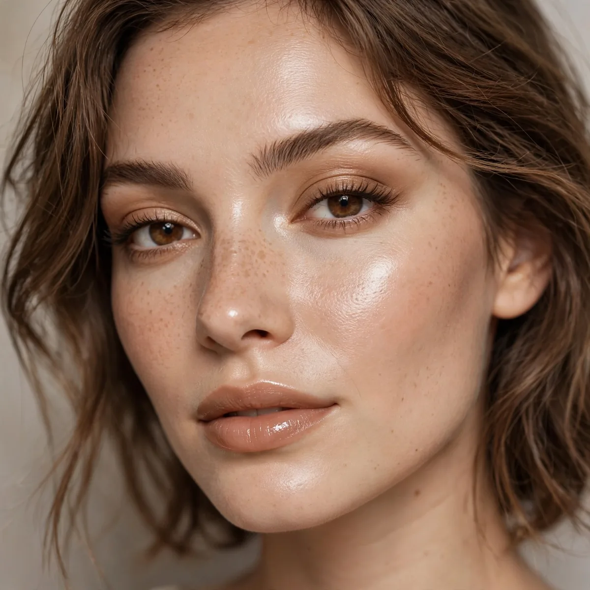 Milky coffee glow makeup