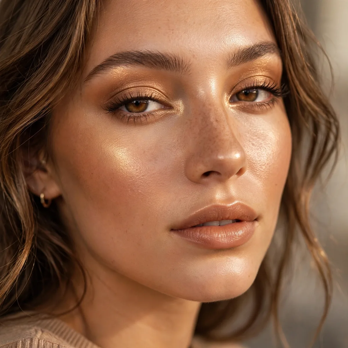 Honey highlighter latte glow