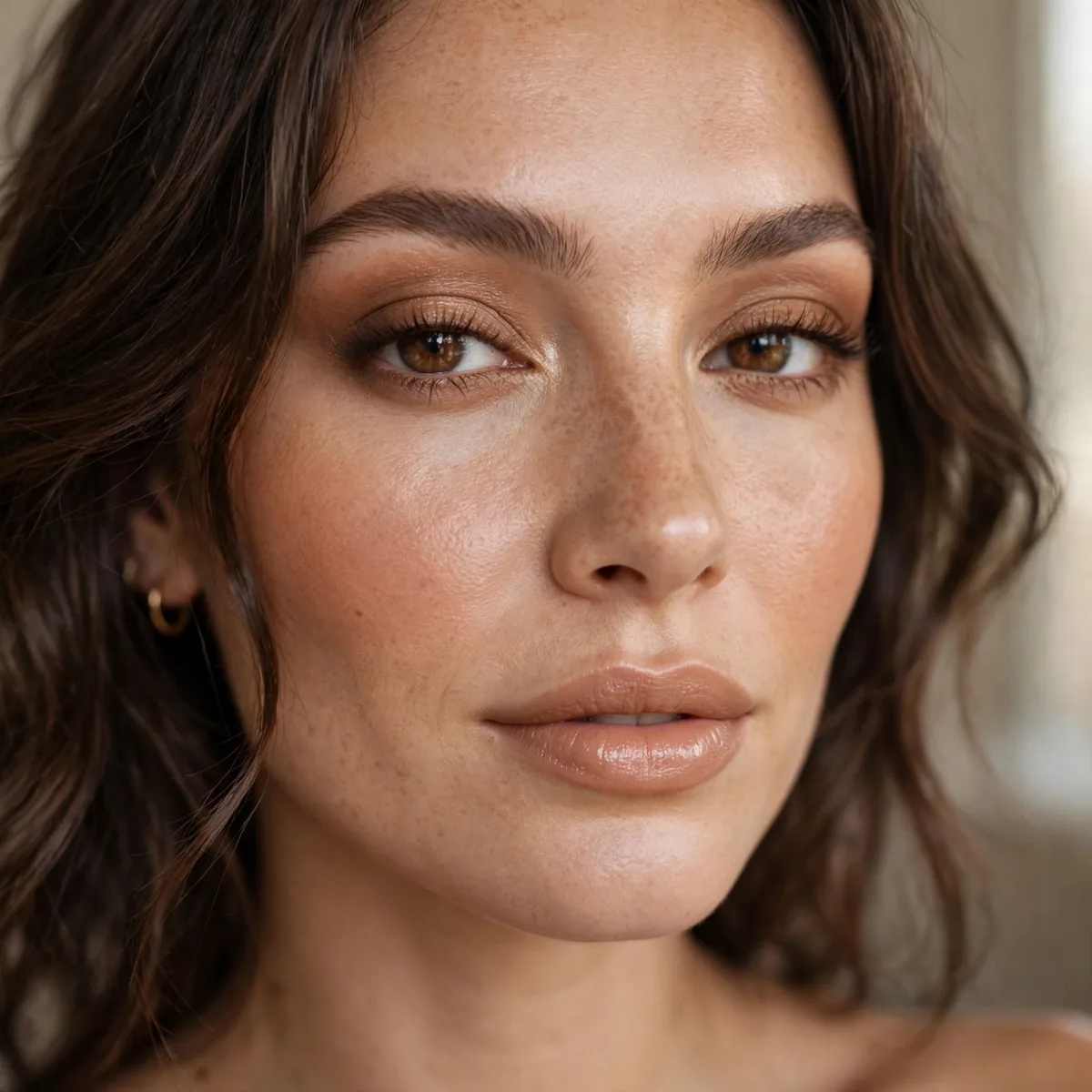 Complete latte makeup look