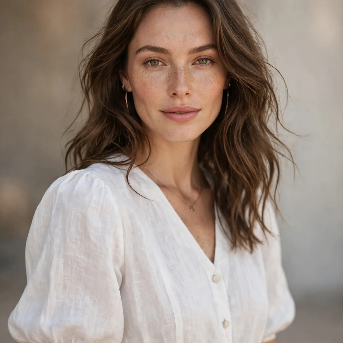 White linen midi dress