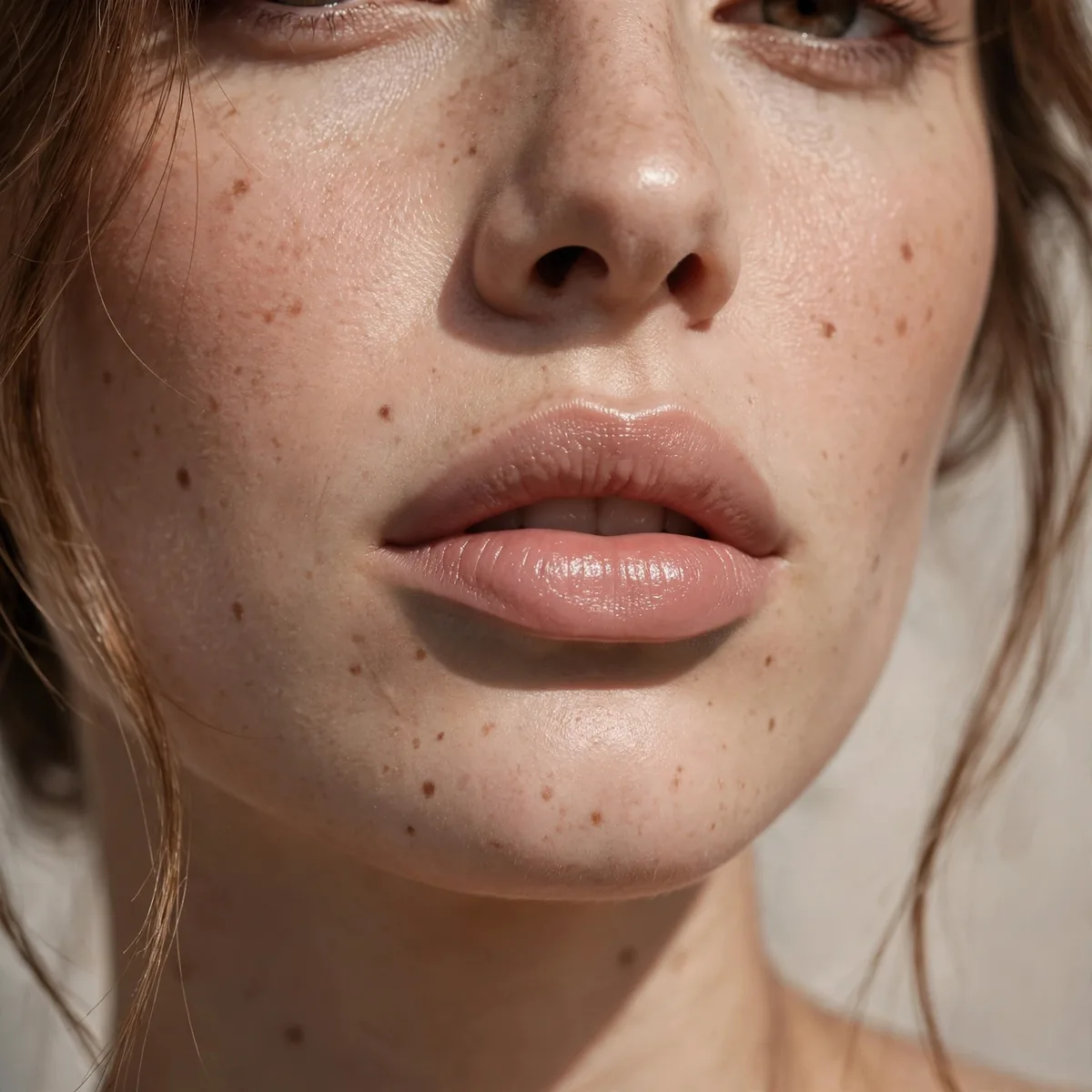 Shading under lower lip for fullness