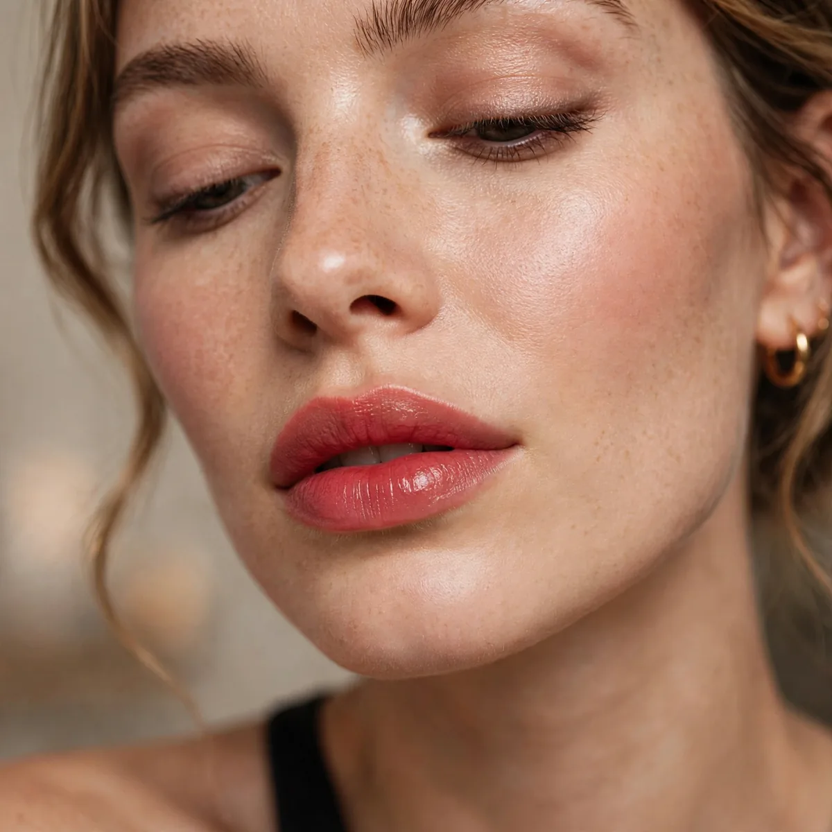 Layering stain and lipstick together