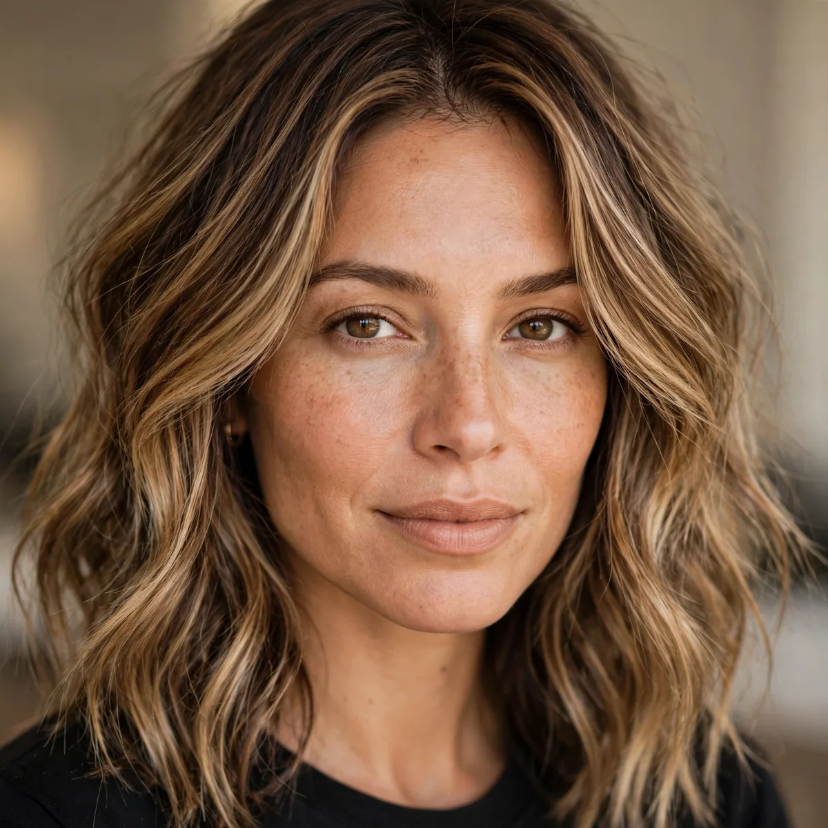 Lived-in bronde hair color