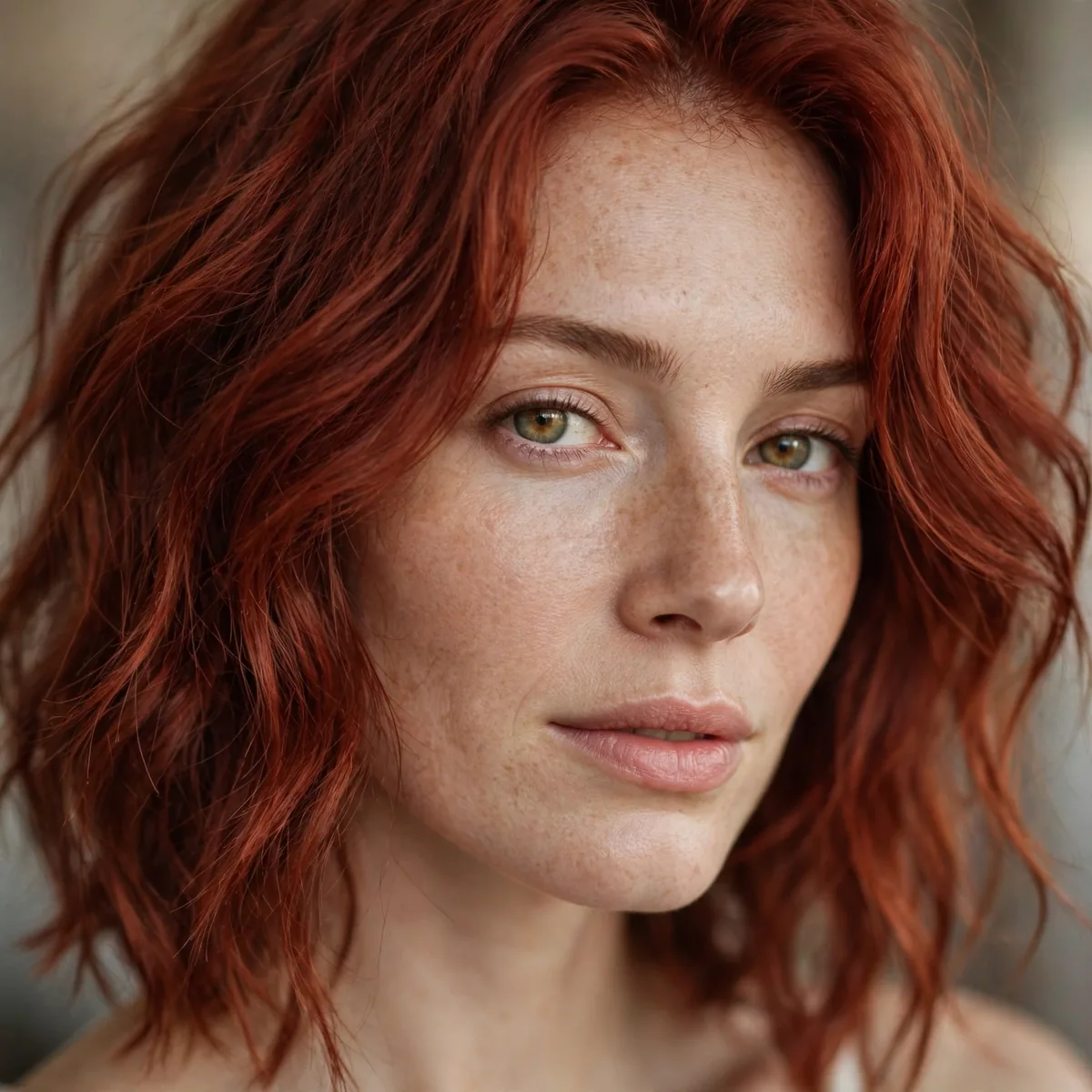 Lived-in red hair color