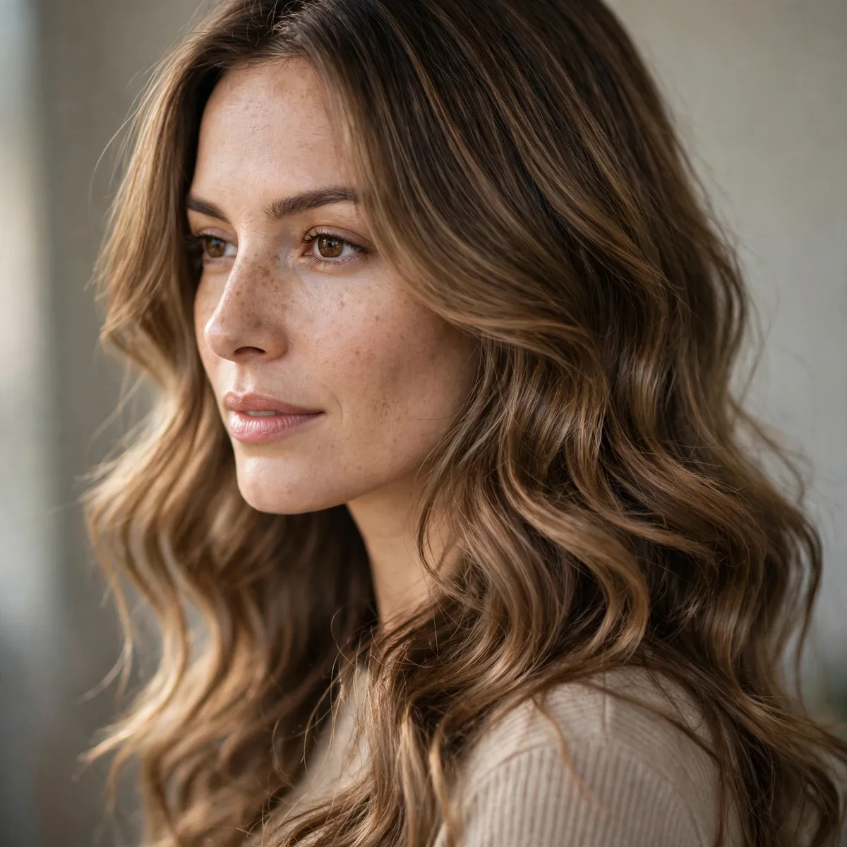Long haircut with soft waves