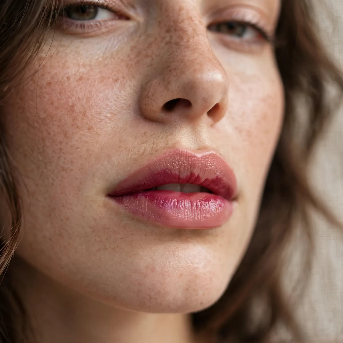 Lip stain under lipstick layering