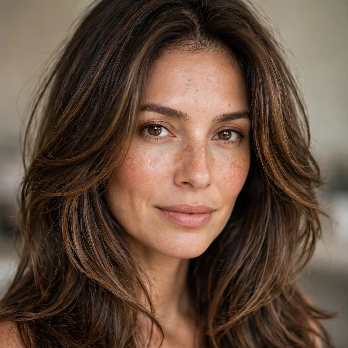 Long hair with interior thinning layers