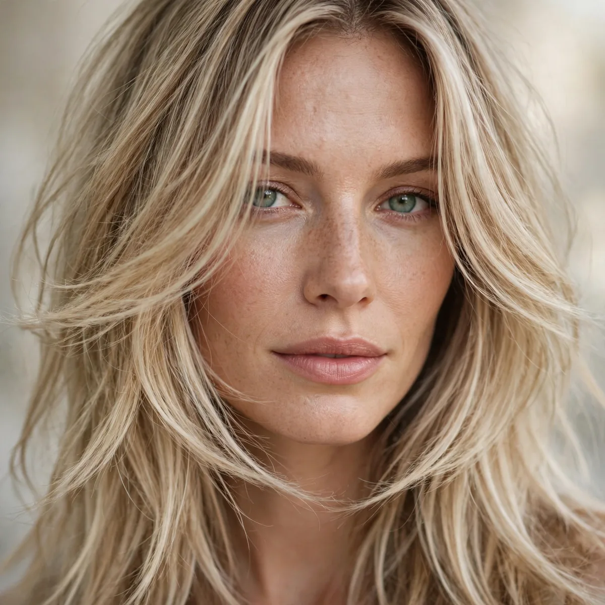 Light airy long layered haircut