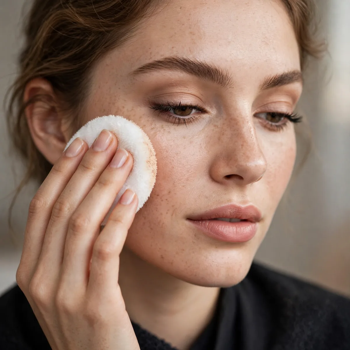 Pressed powder touch up technique