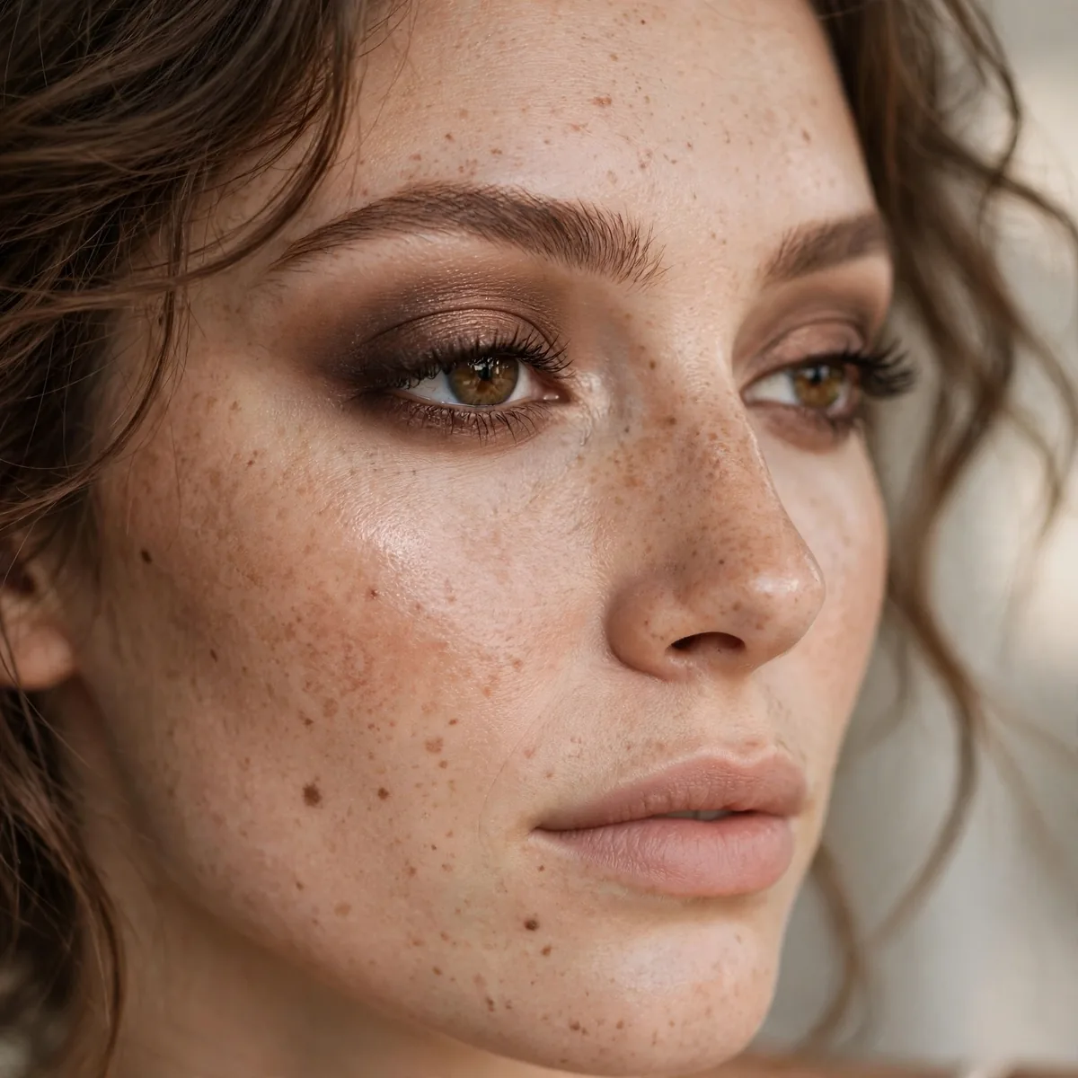 Soft brown smoky eye makeup look