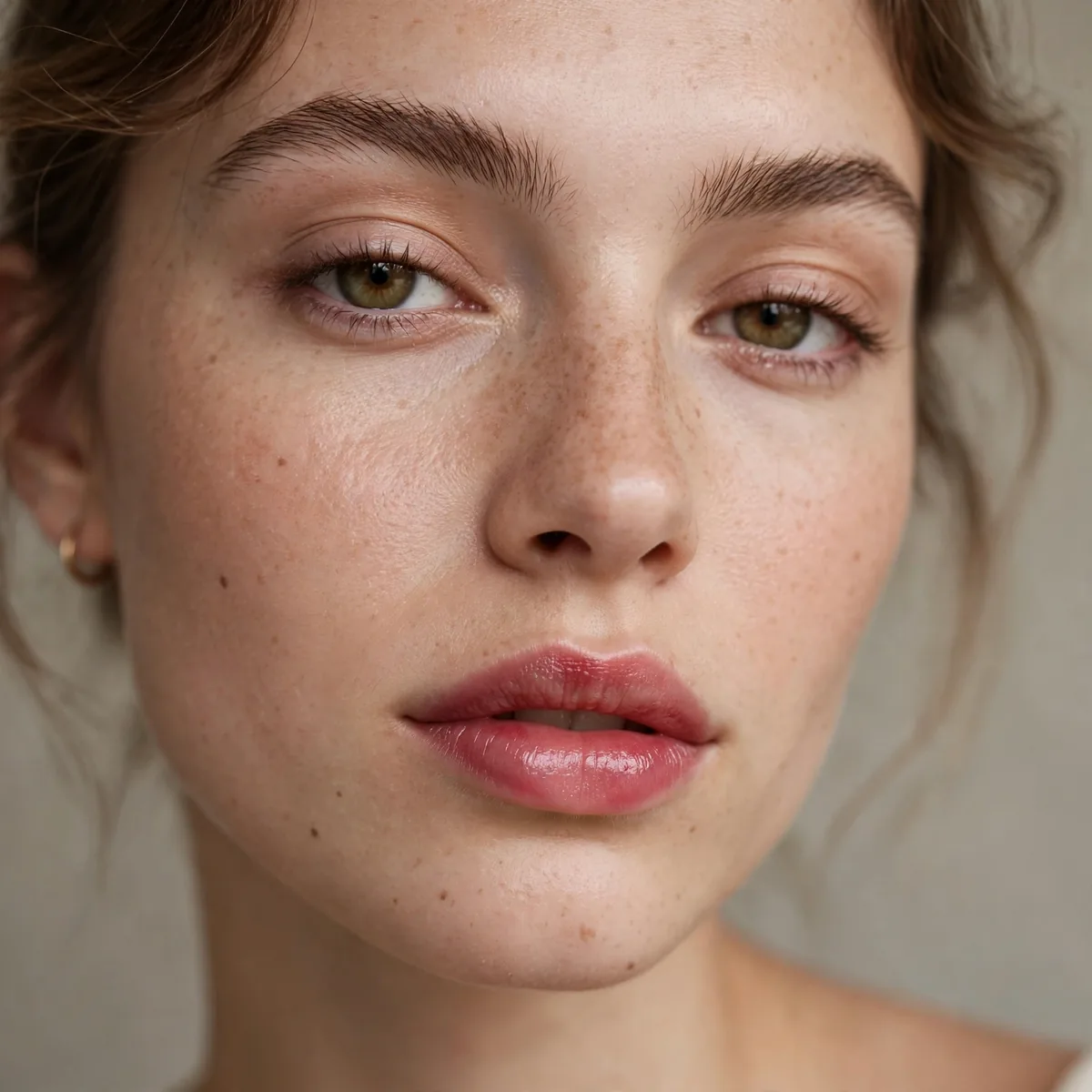Sheer berry lip stain makeup look
