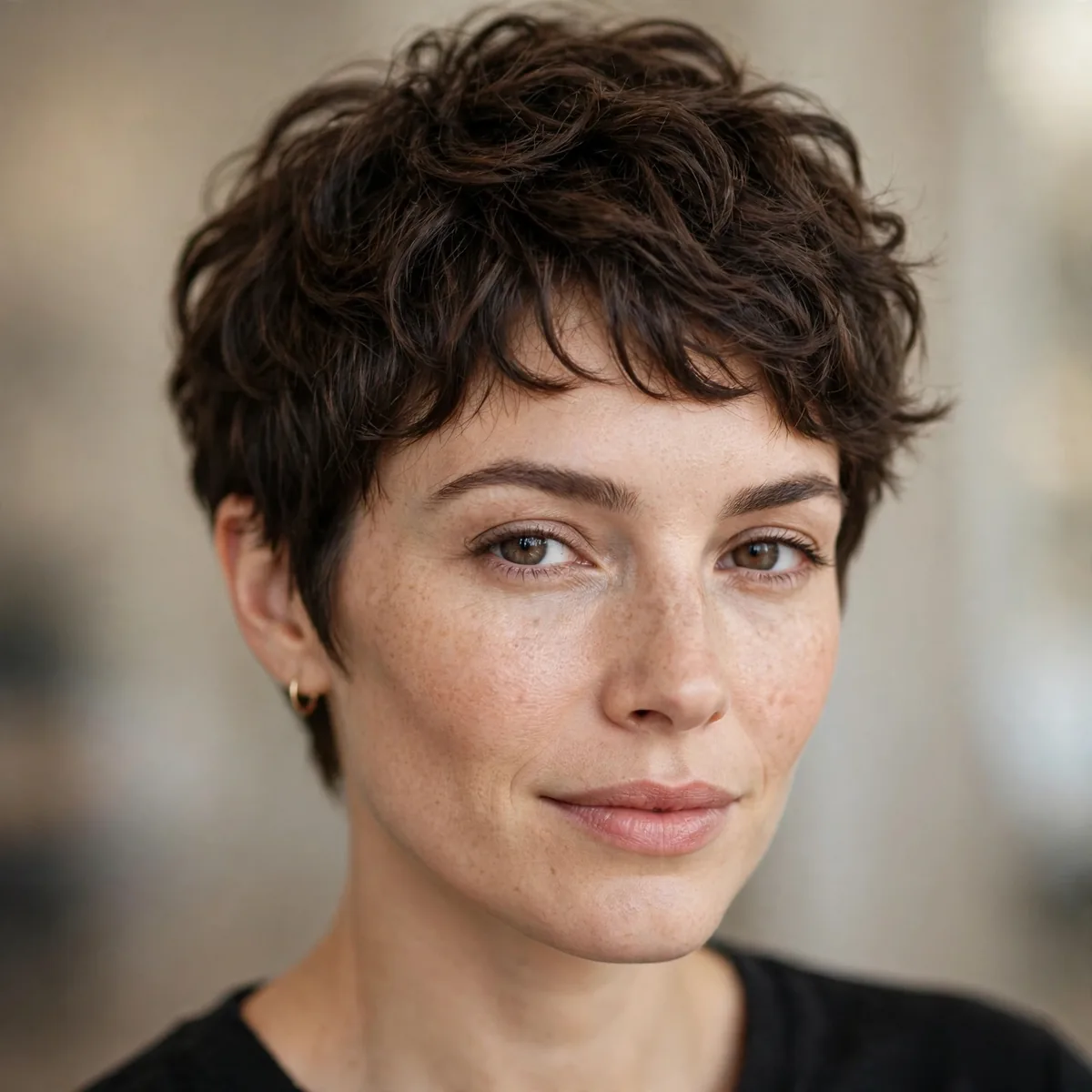 Easy wash and go pixie haircut