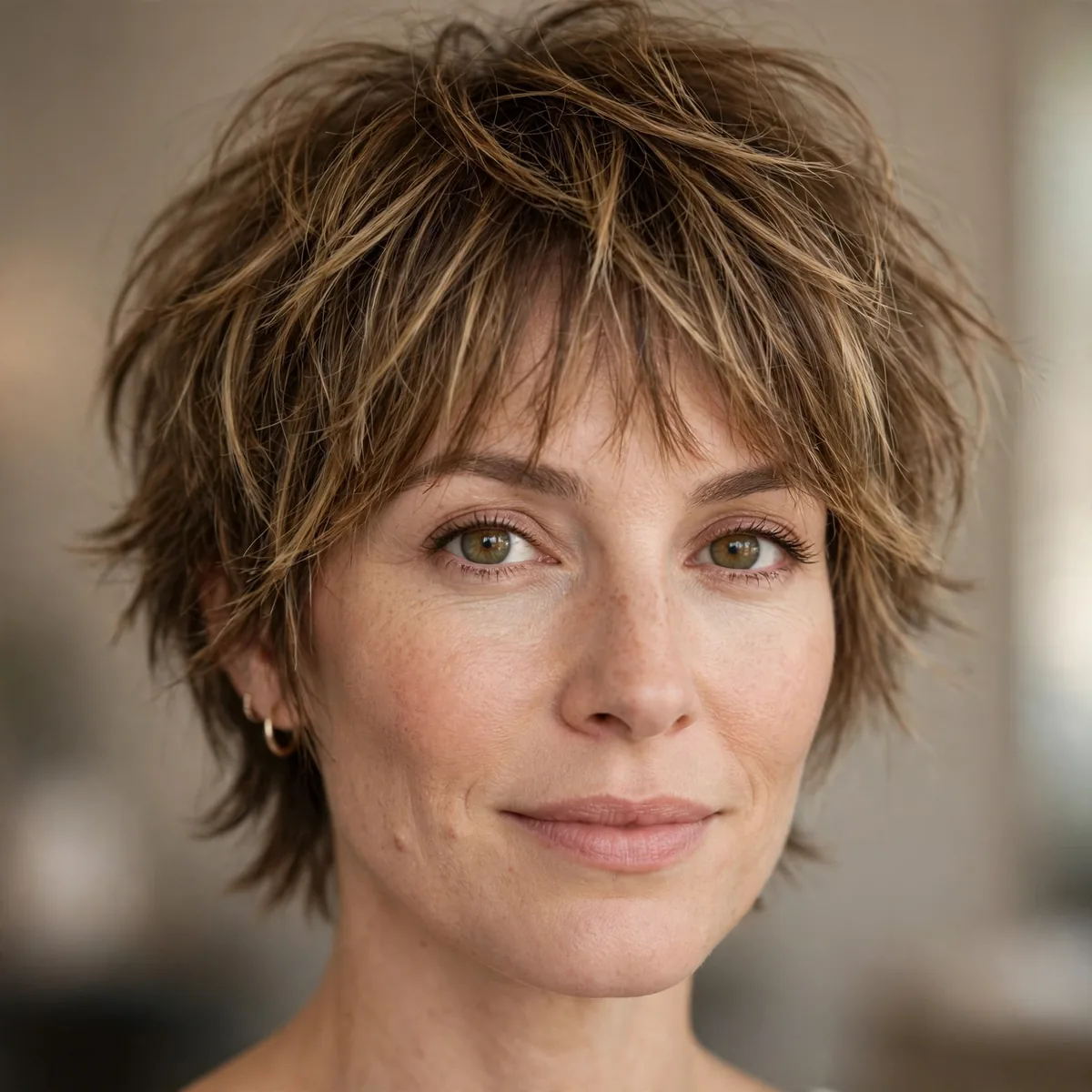 Quick shaggy haircut for moms