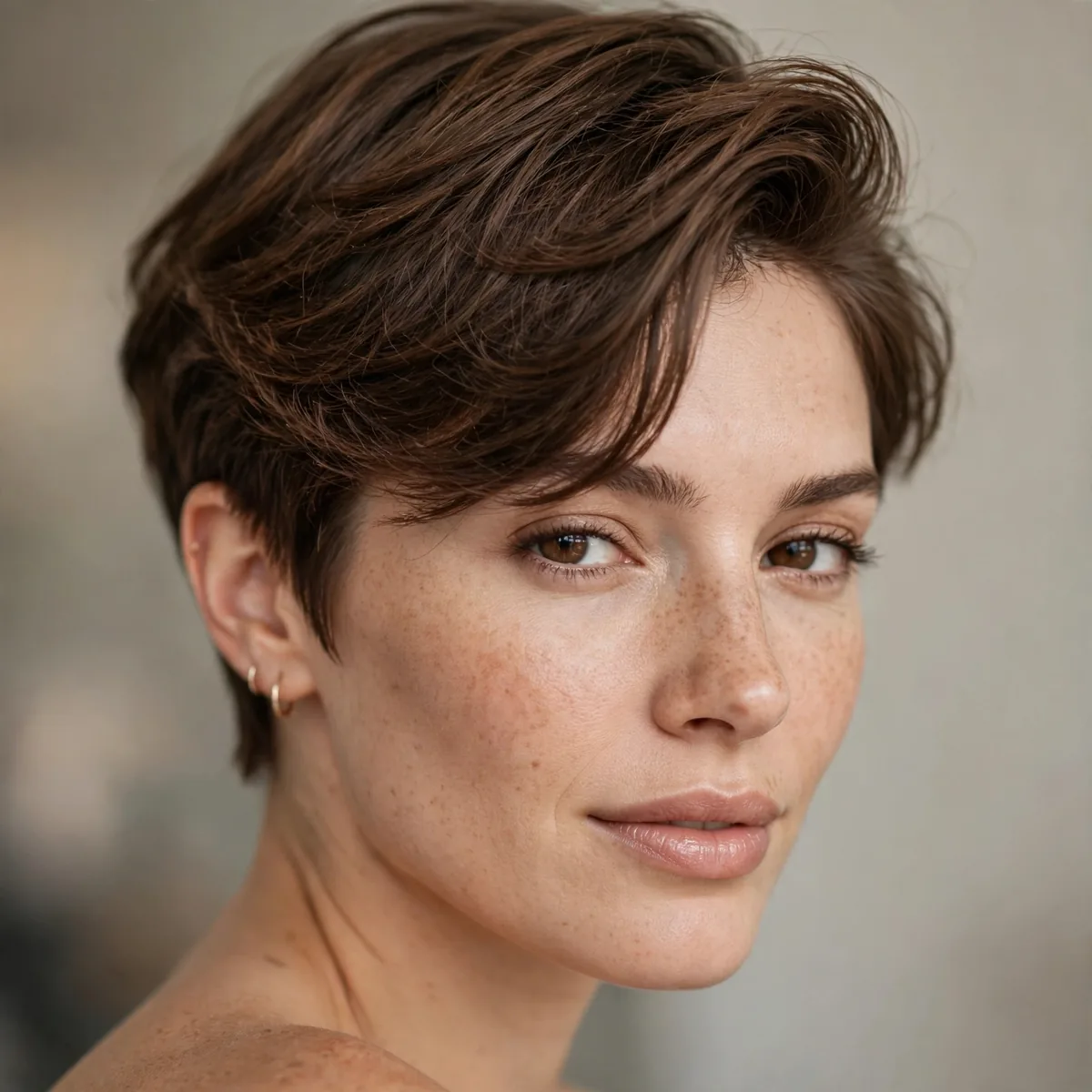 Easy side-parted crop haircut