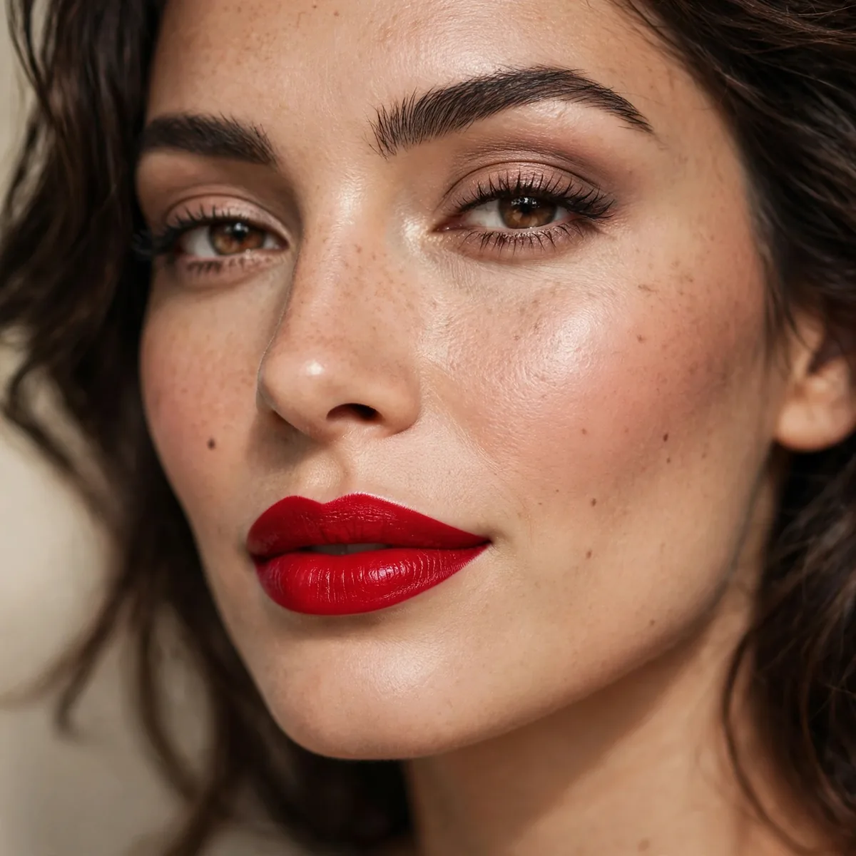 Bold red lipstick essential
