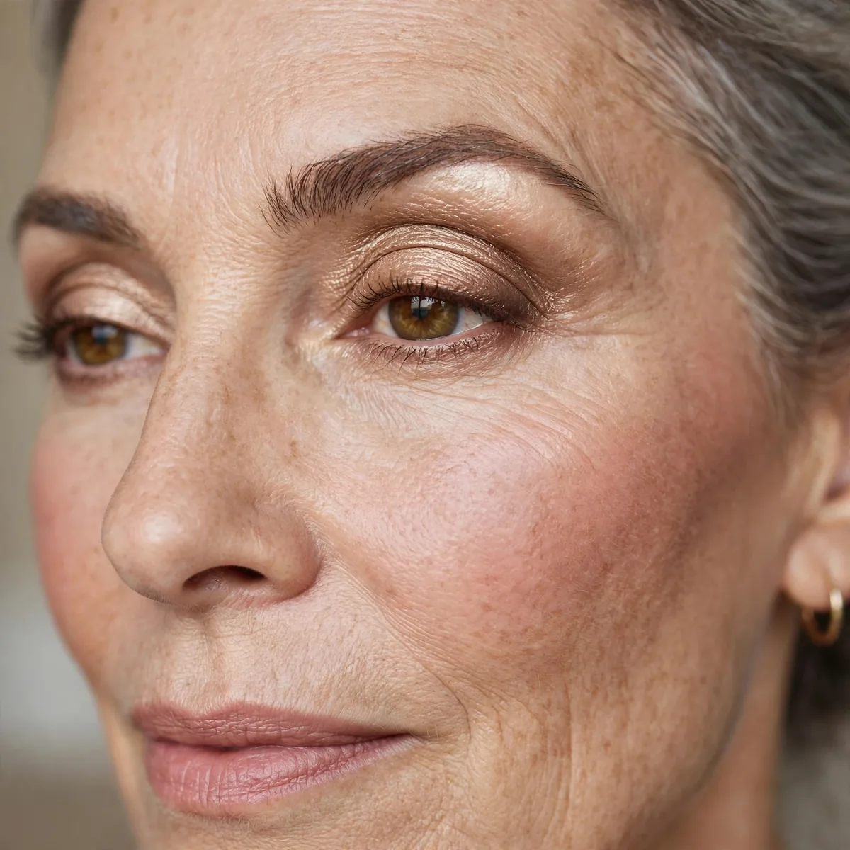 Satin eyeshadow for mature eyes