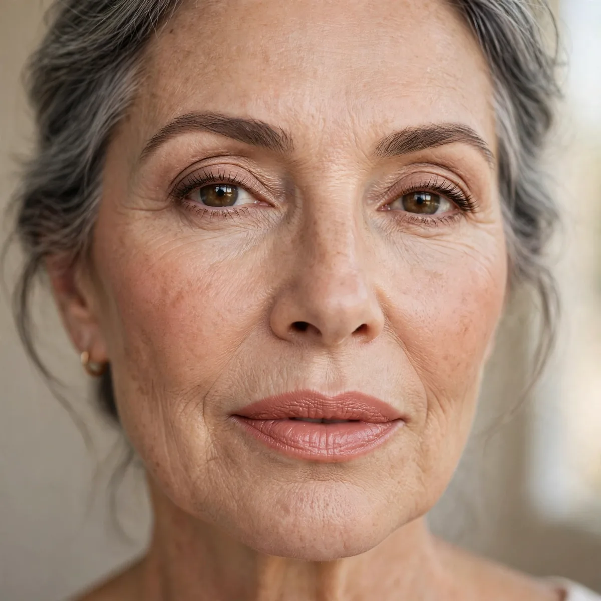 Creamy lipstick for mature lips