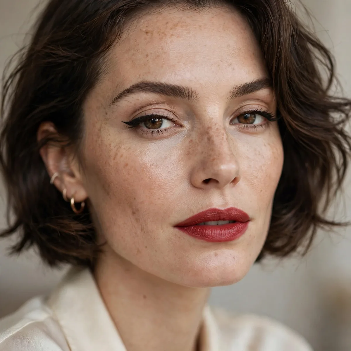 Classic French chic makeup look
