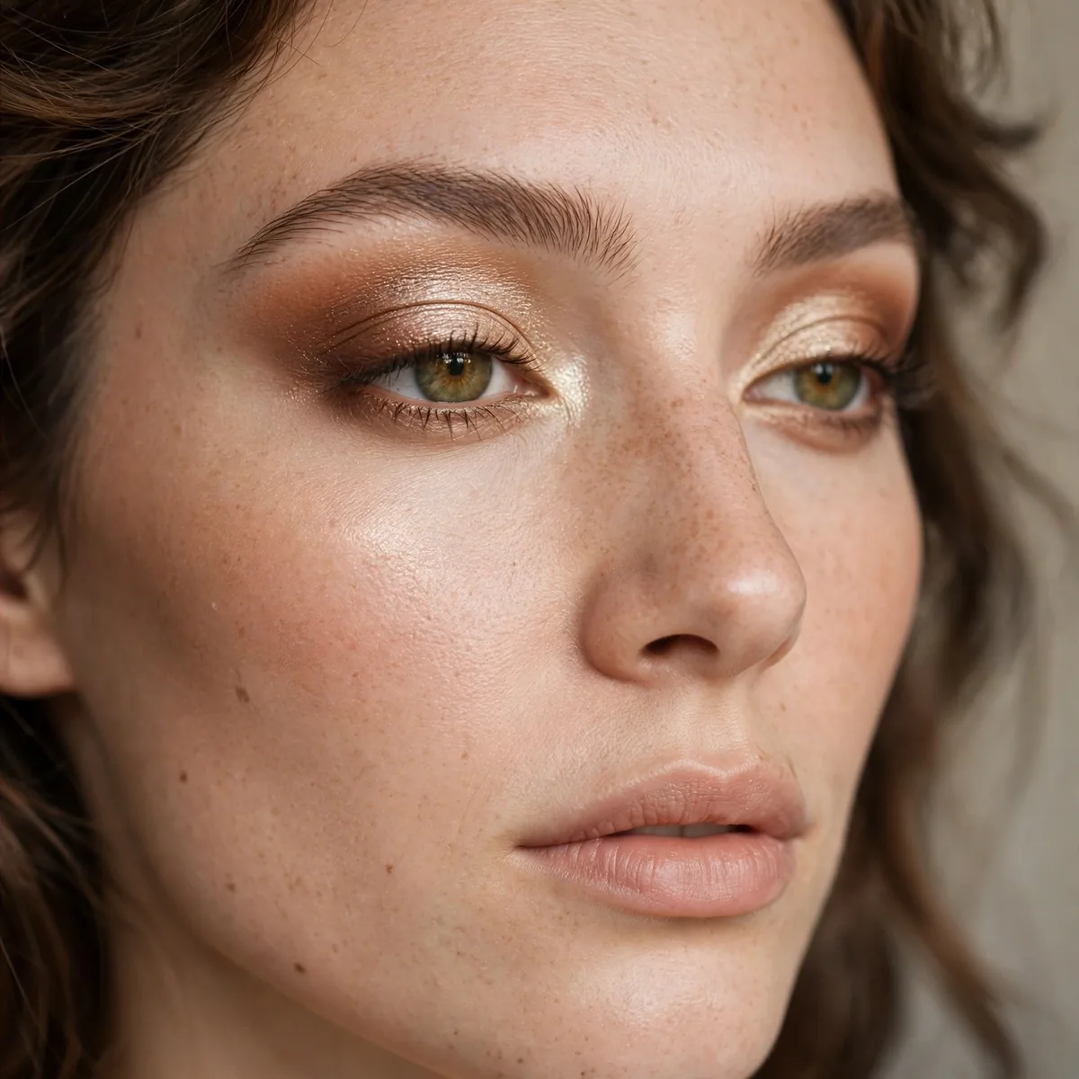 Champagne and bronze eyeshadow duo