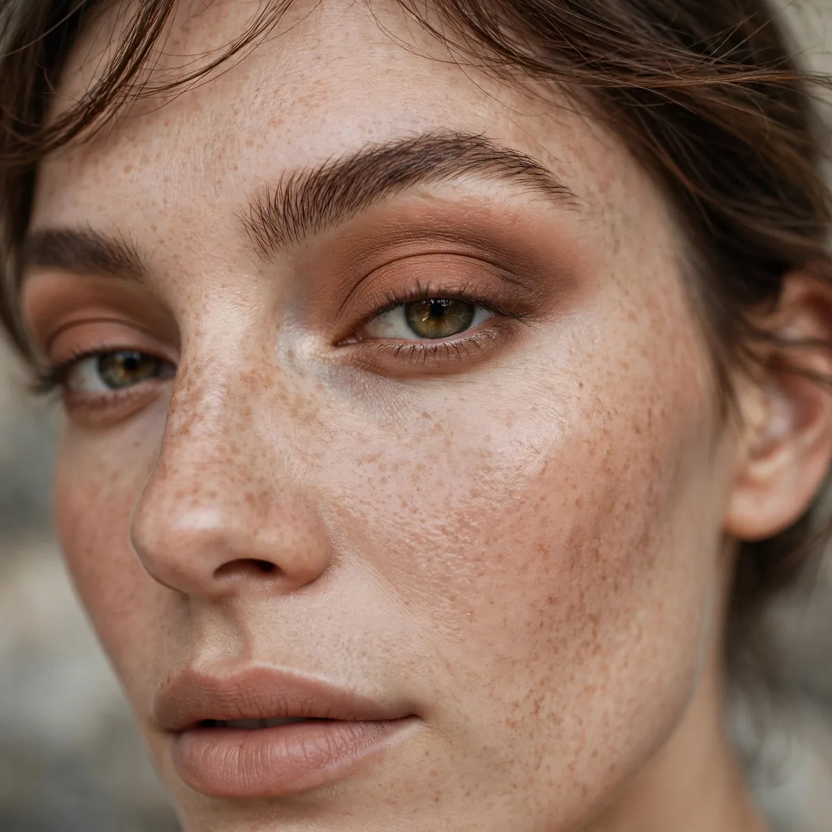 Earthy matte eyeshadow look