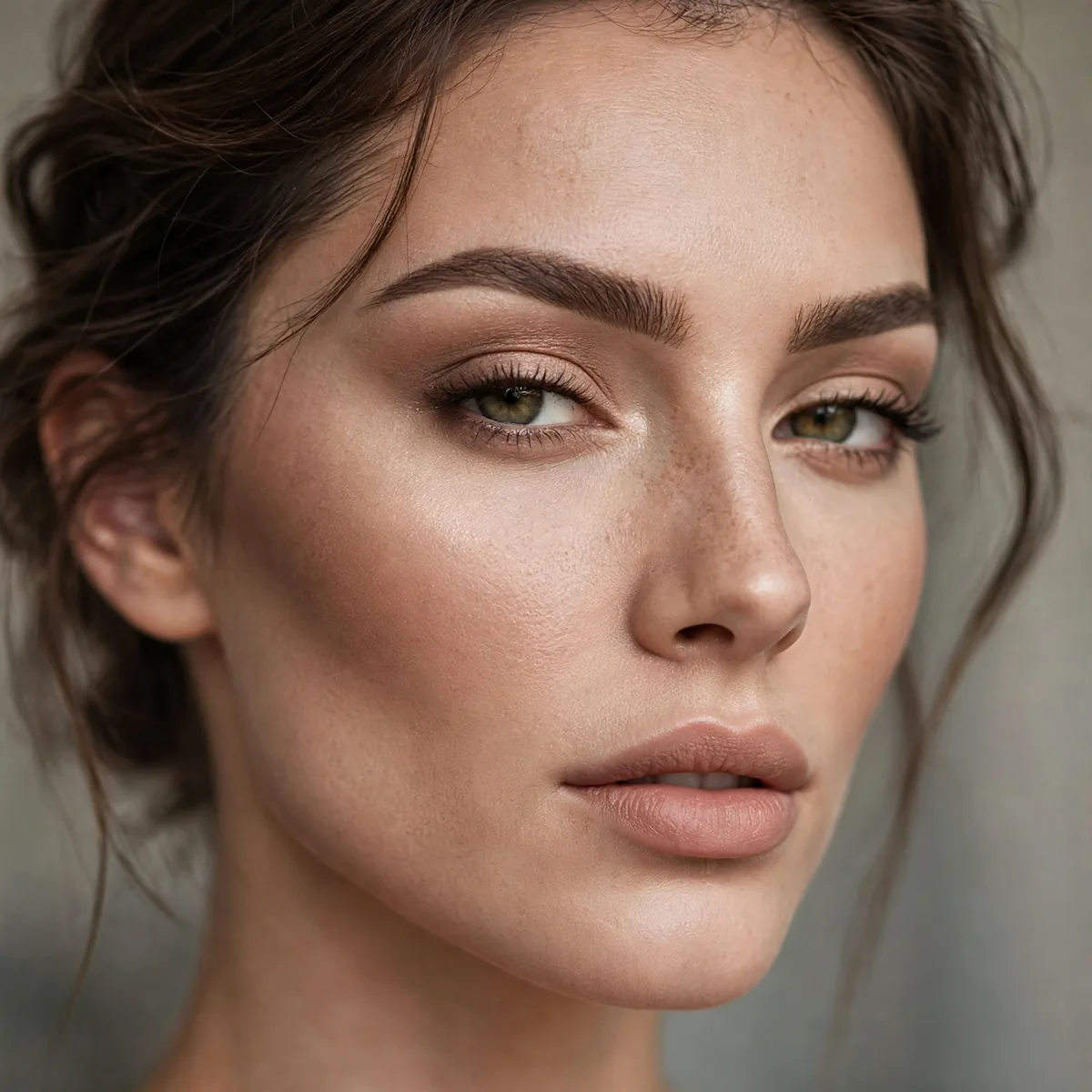 Contoured makeup for photoshoot dimension