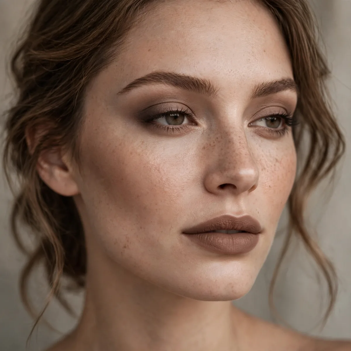 Monochromatic makeup for photoshoot