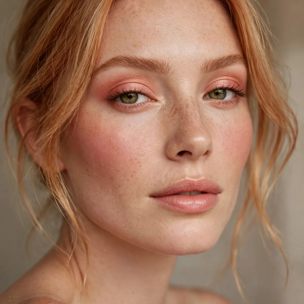 Complete strawberry blonde makeup formula
