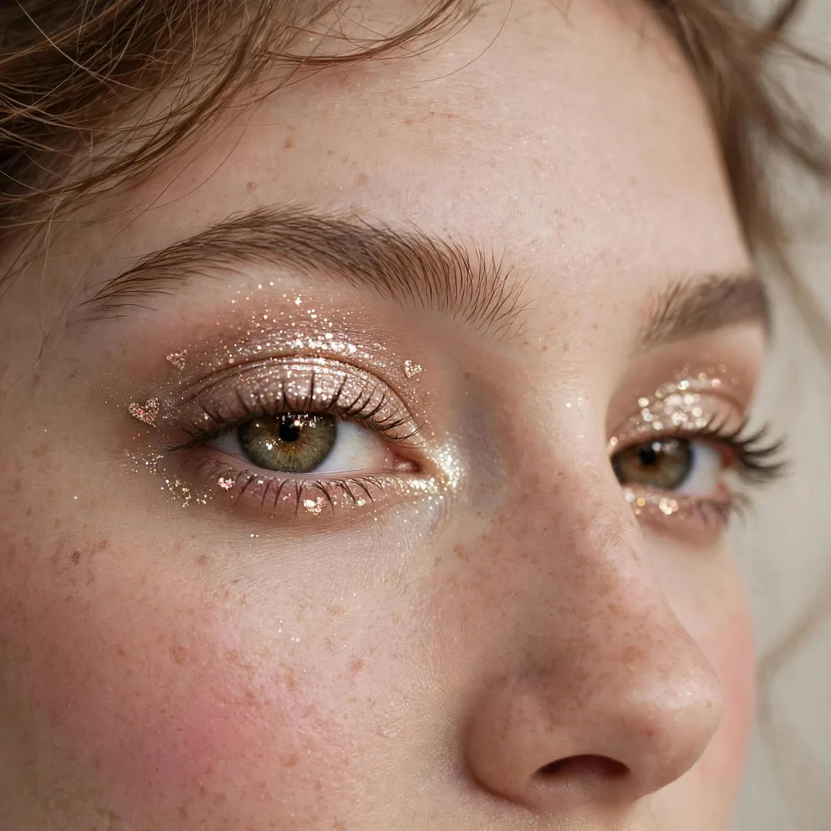 Champagne sparkle Valentine's eyes
