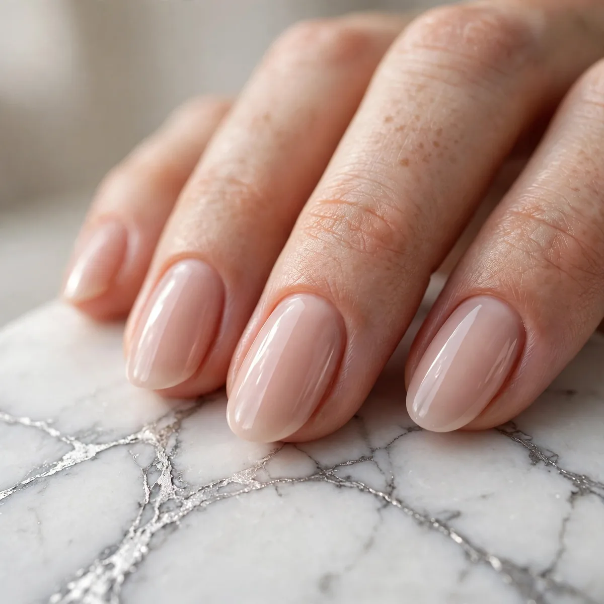 White marble with silver veins