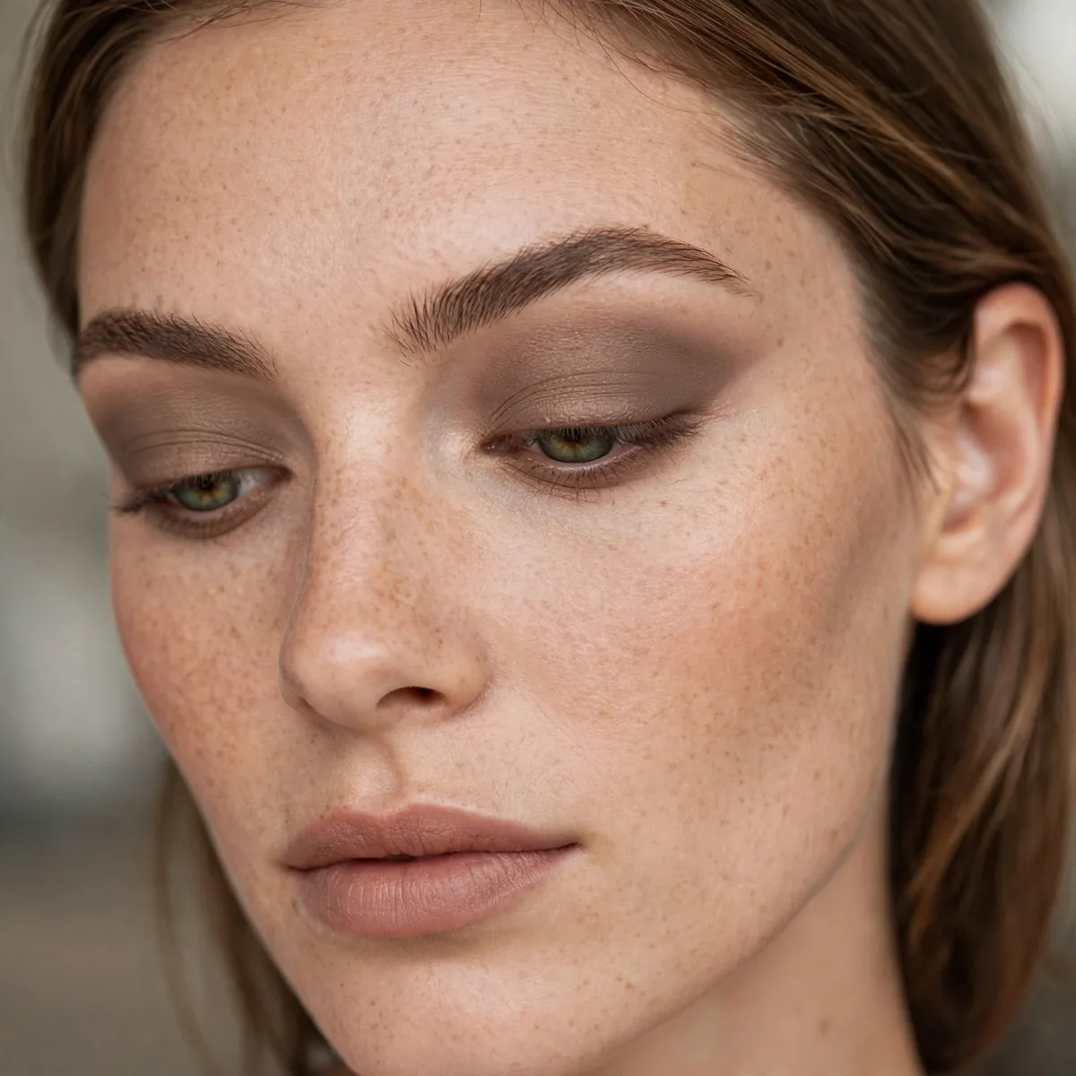 Warm taupe matte eyeshadow structure