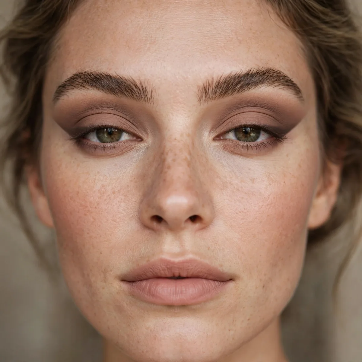 Matte winged eyeshadow on hooded eyes