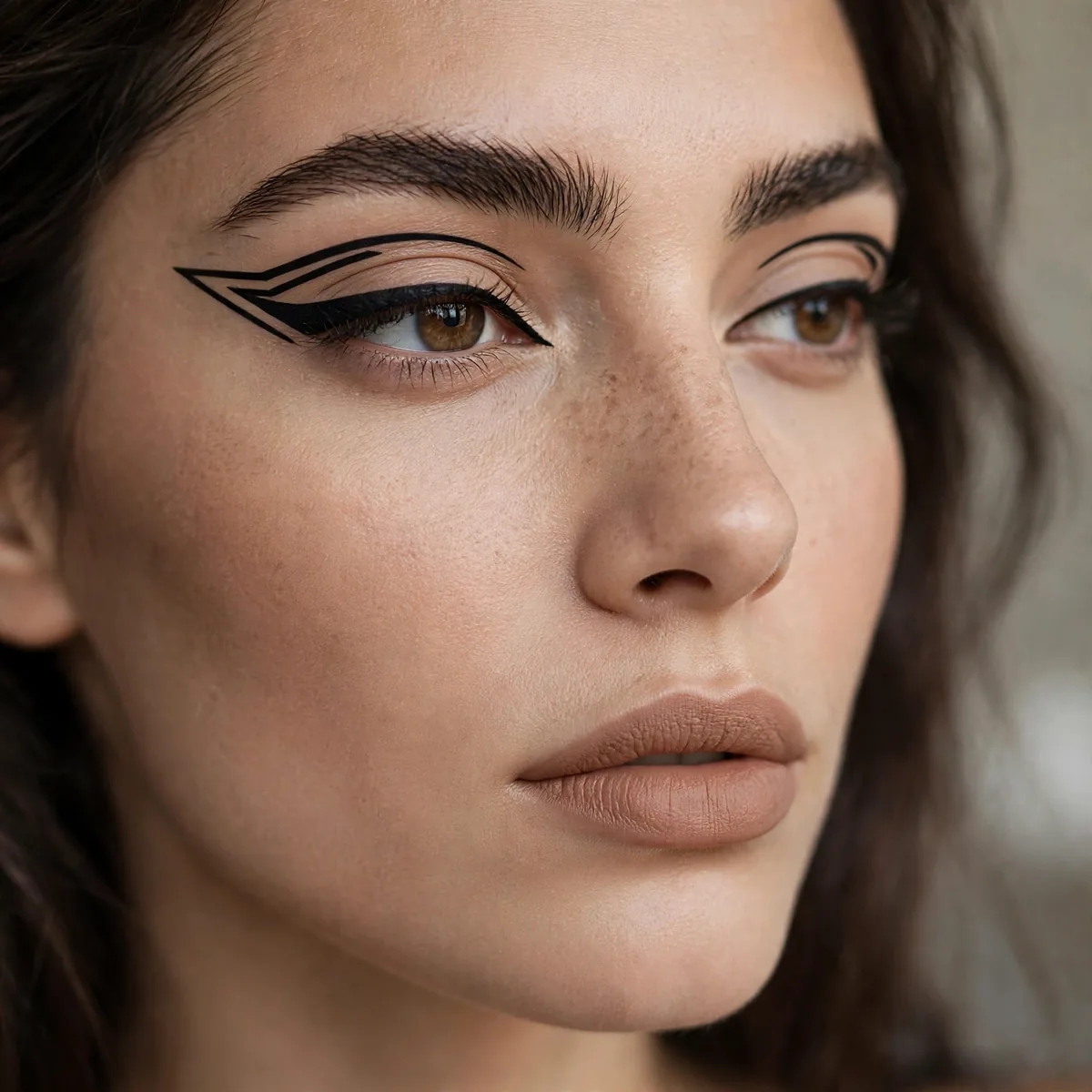 Matte base with graphic liner